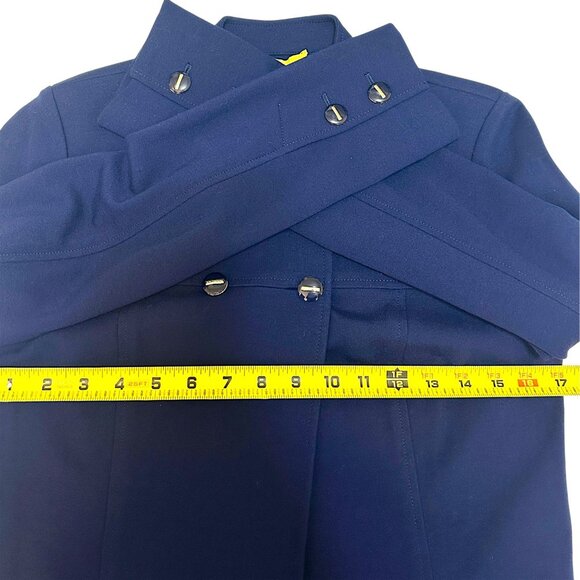St John Navy Blue Double-Breasted Blazer Santiago Knit Size 2 NWT MSRP $1200 - Picture 10 of 12